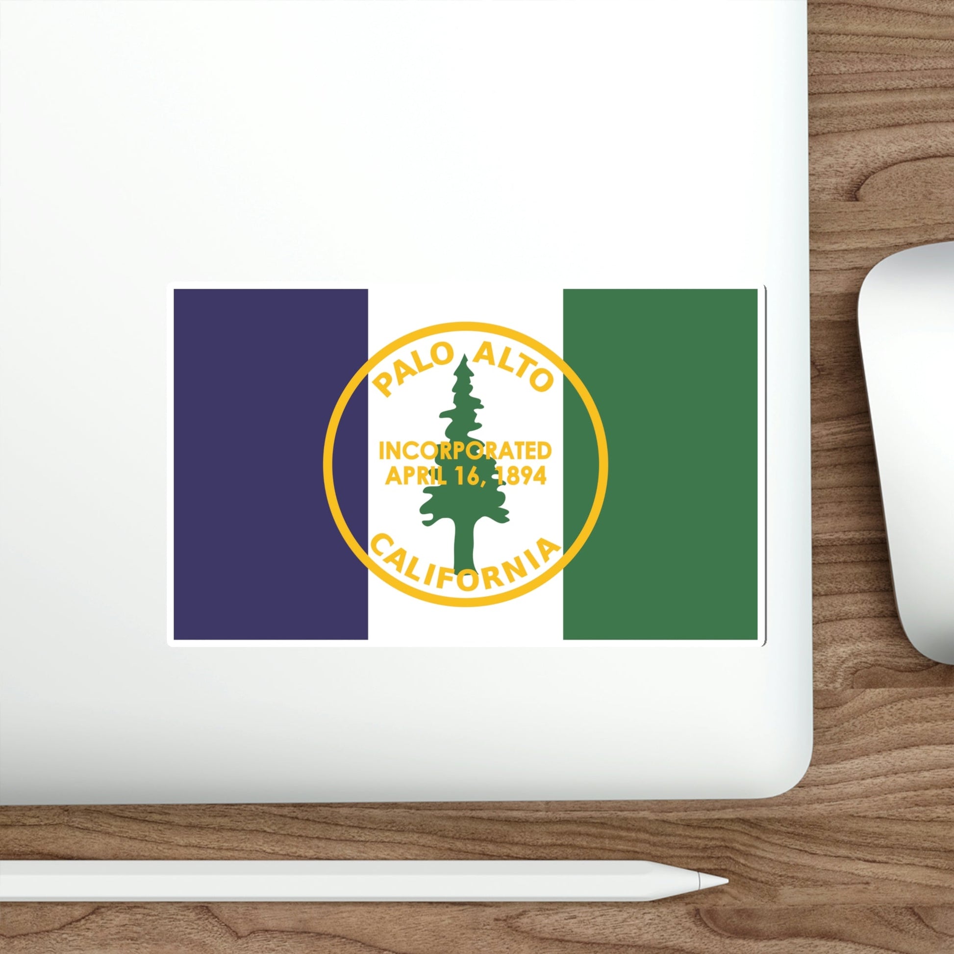 Flag of Palo Alto California USA STICKER Vinyl Die-Cut Decal-The Sticker Space