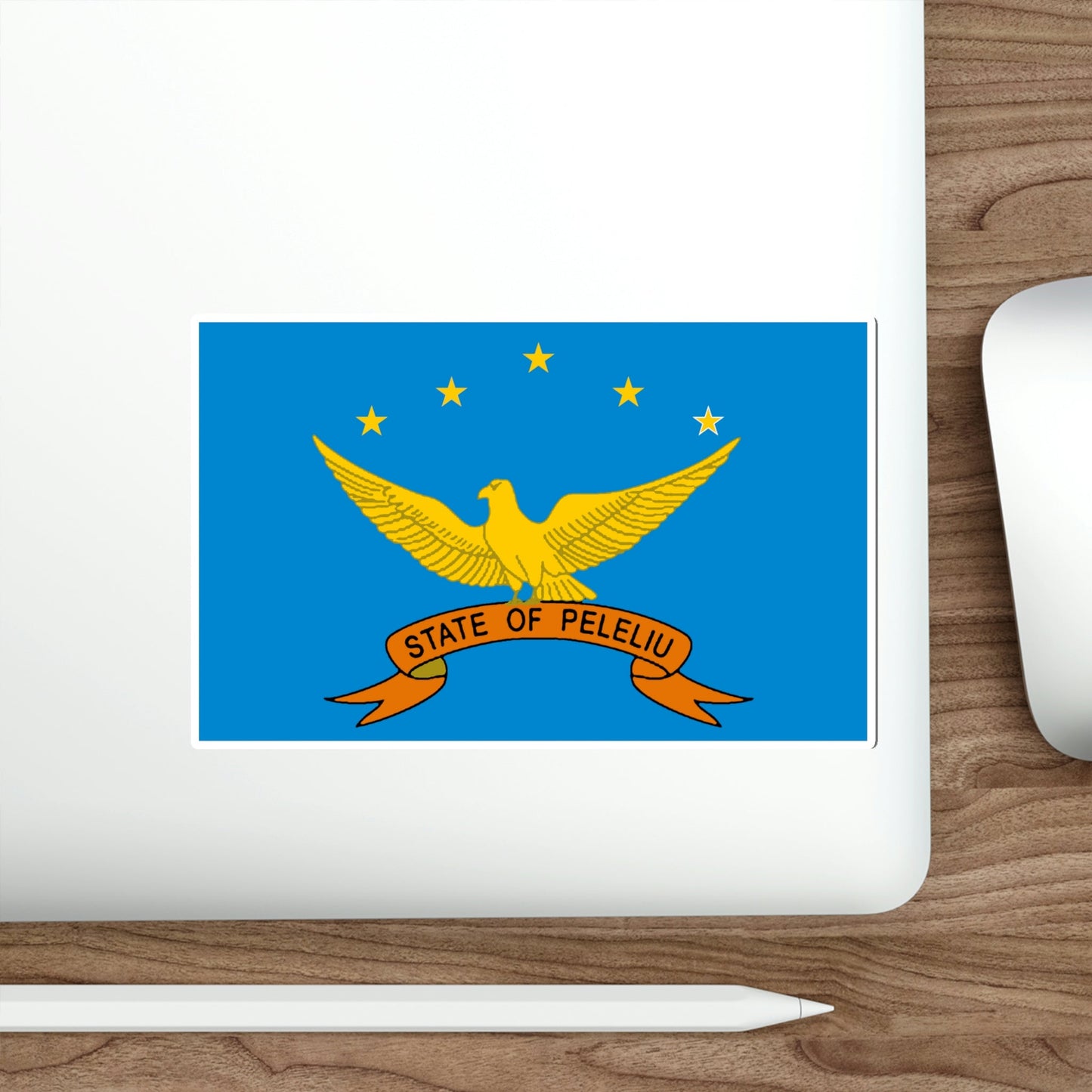 Flag of Peleliu Palau STICKER Vinyl Die-Cut Decal-The Sticker Space