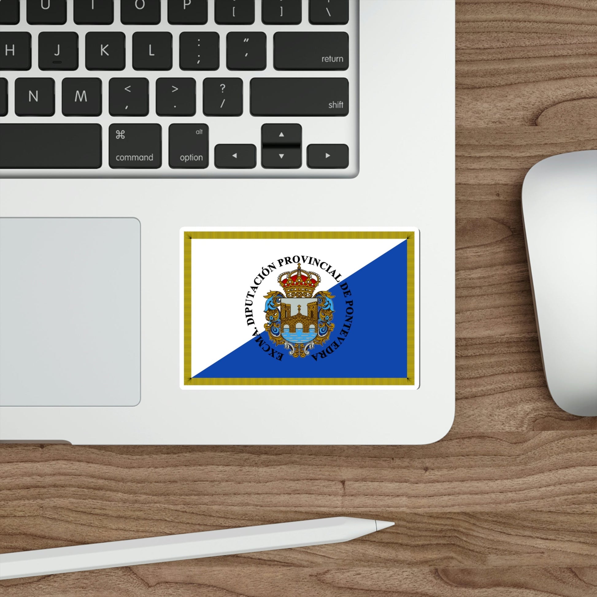 Flag of Pontevedra Spain STICKER Vinyl Die-Cut Decal-The Sticker Space