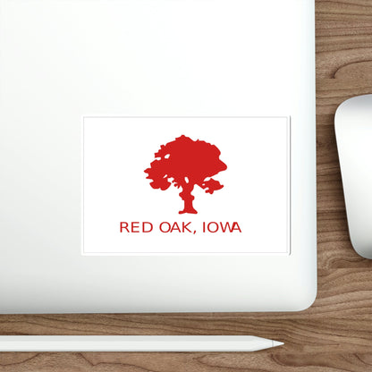 Flag of Red Oak Iowa USA STICKER Vinyl Die-Cut Decal-The Sticker Space