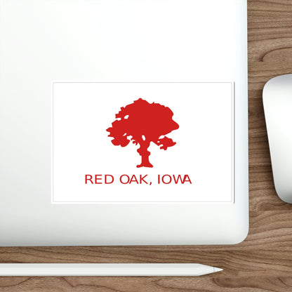 Flag of Red Oak Iowa USA STICKER Vinyl Die-Cut Decal-The Sticker Space