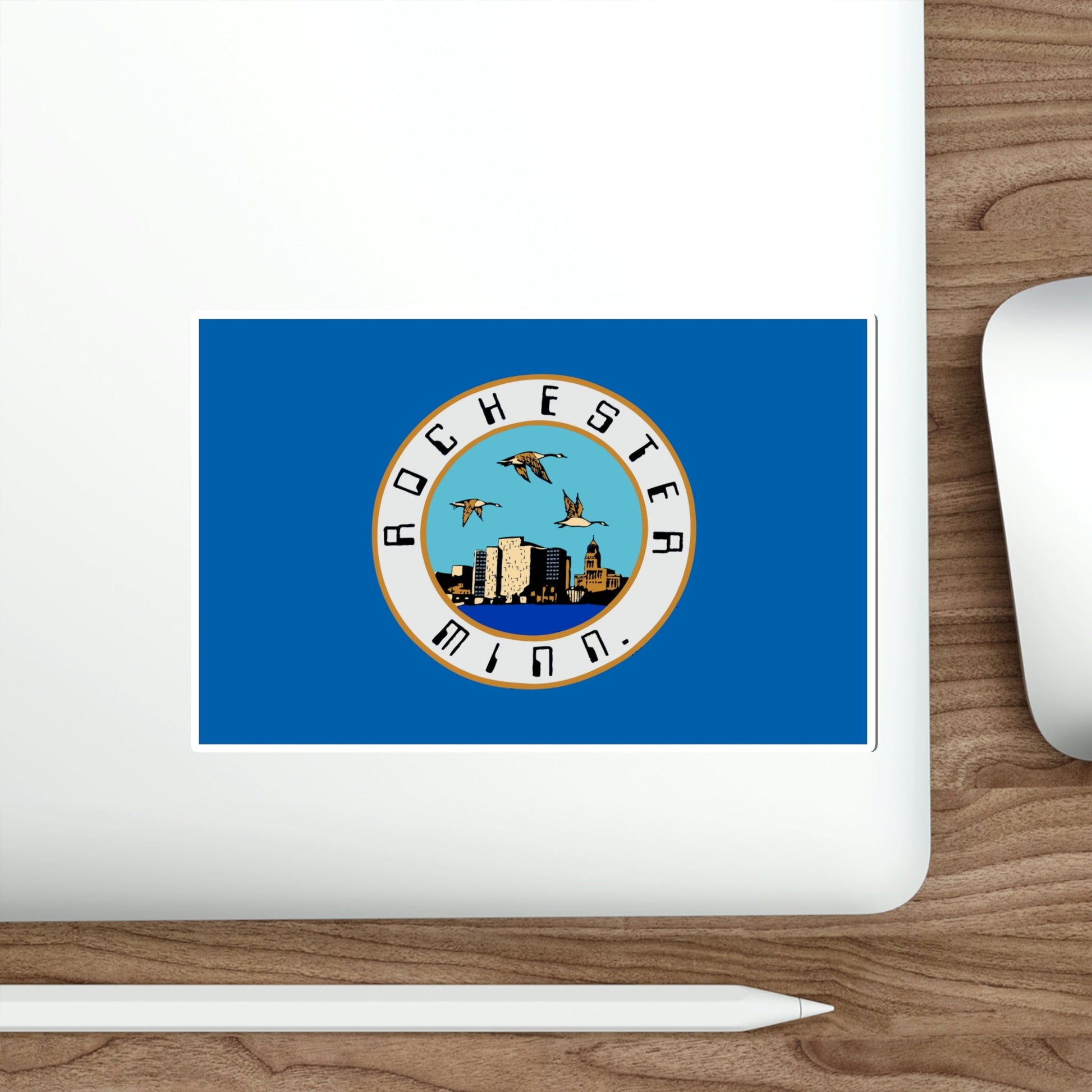 Flag of Rochester Minnesota USA STICKER Vinyl Die-Cut Decal-The Sticker Space