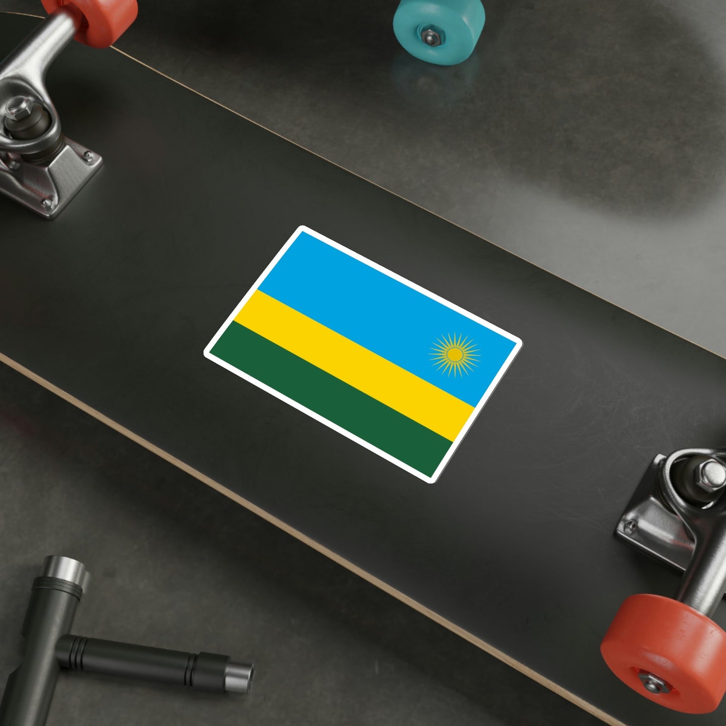 Flag of Rwanda STICKER Vinyl Die-Cut Decal-The Sticker Space