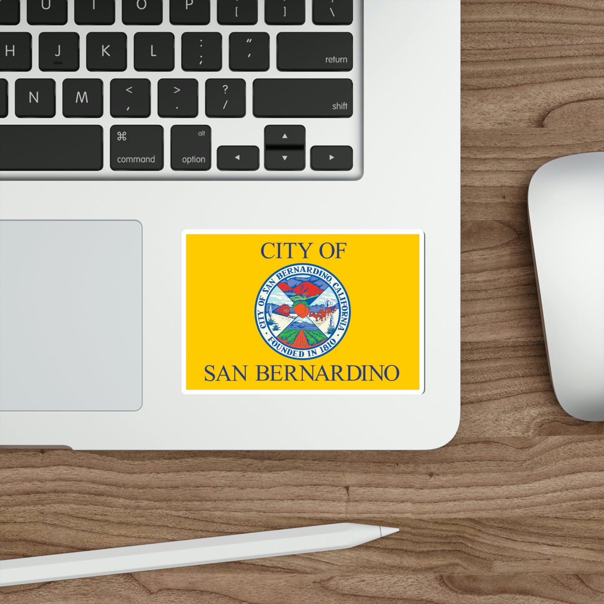 Flag of San Bernardino California USA STICKER Vinyl Die-Cut Decal-The Sticker Space