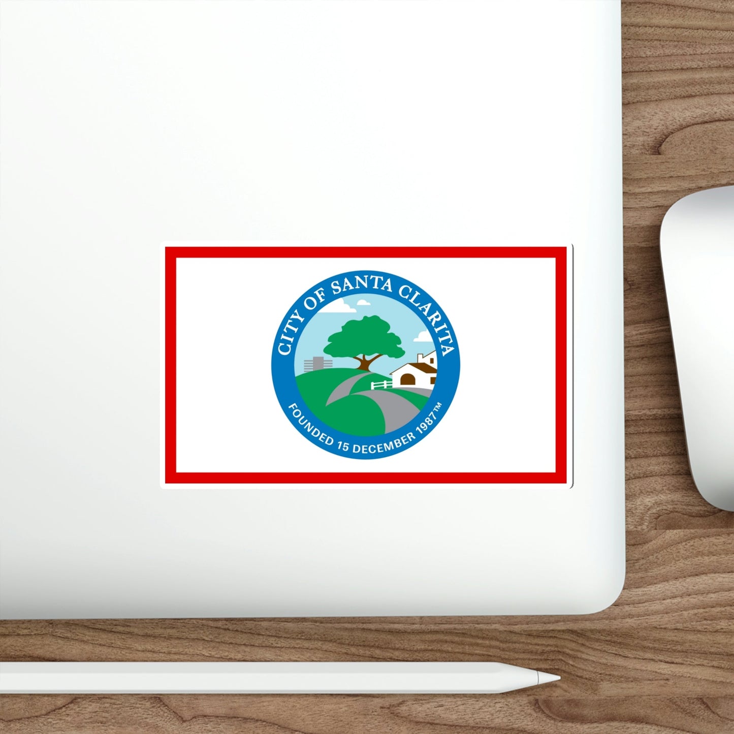 Flag of Santa Clarita California USA STICKER Vinyl Die-Cut Decal-The Sticker Space