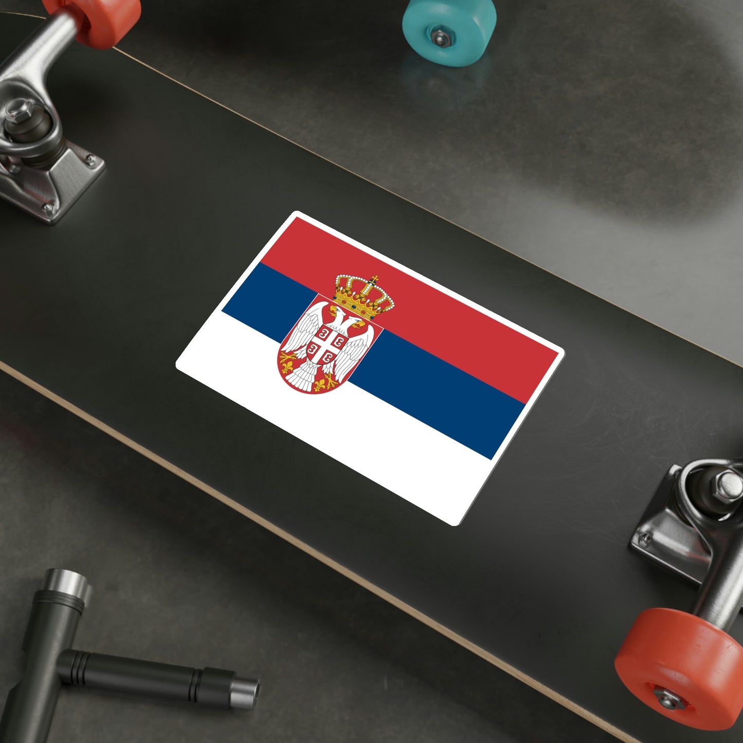 Flag of Serbia STICKER Vinyl Die-Cut Decal-The Sticker Space