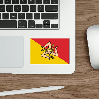 Flag of Sicily STICKER Vinyl Die-Cut Decal-The Sticker Space