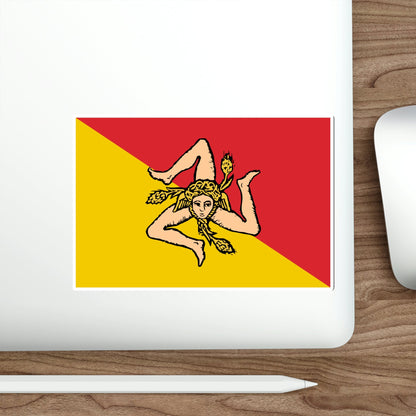 Flag of Sicily STICKER Vinyl Die-Cut Decal-The Sticker Space