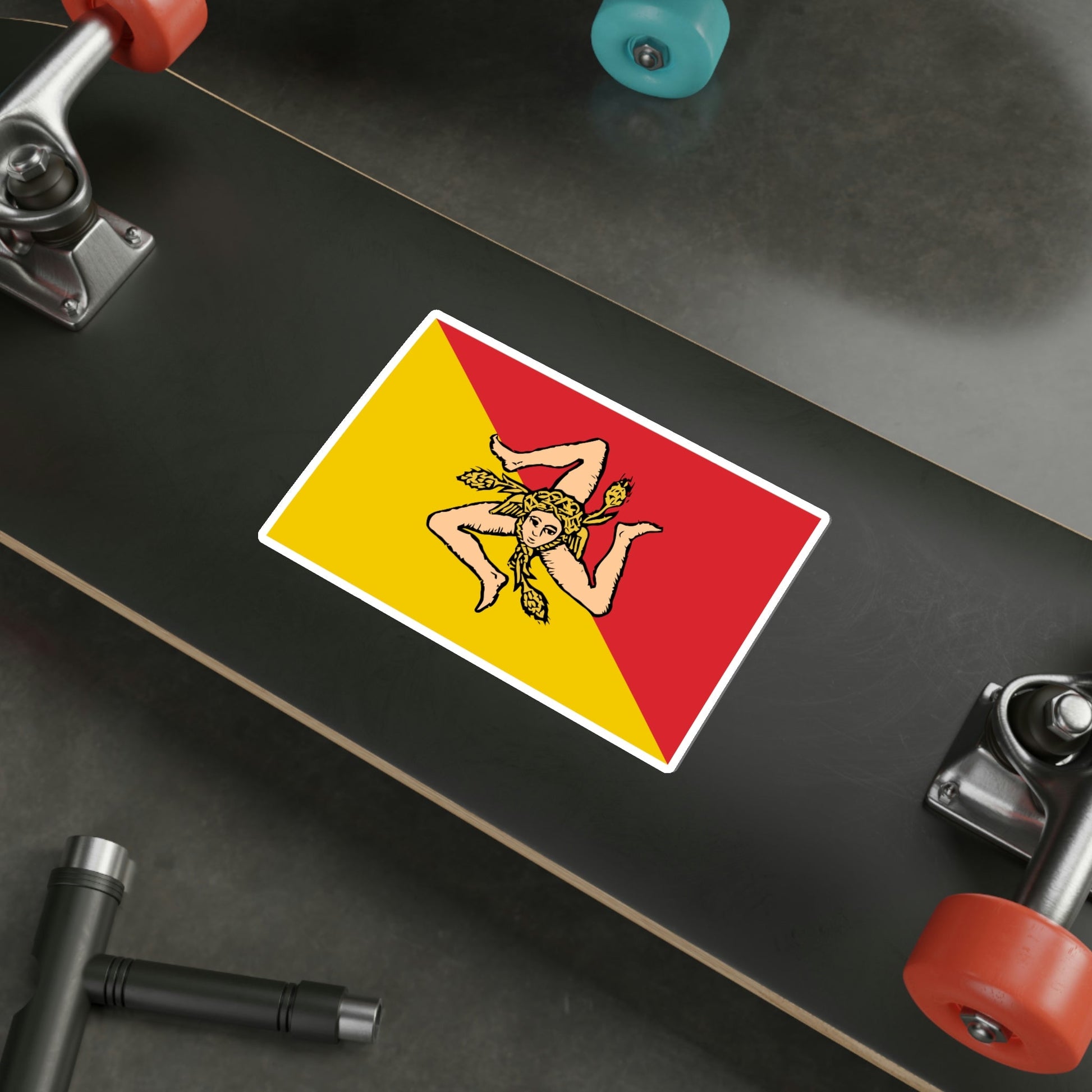 Flag of Sicily STICKER Vinyl Die-Cut Decal-The Sticker Space