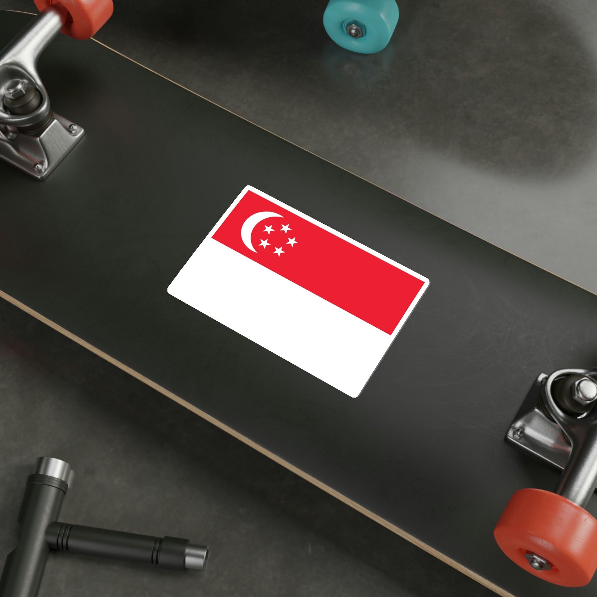 Flag of Singapore STICKER Vinyl Die-Cut Decal-The Sticker Space