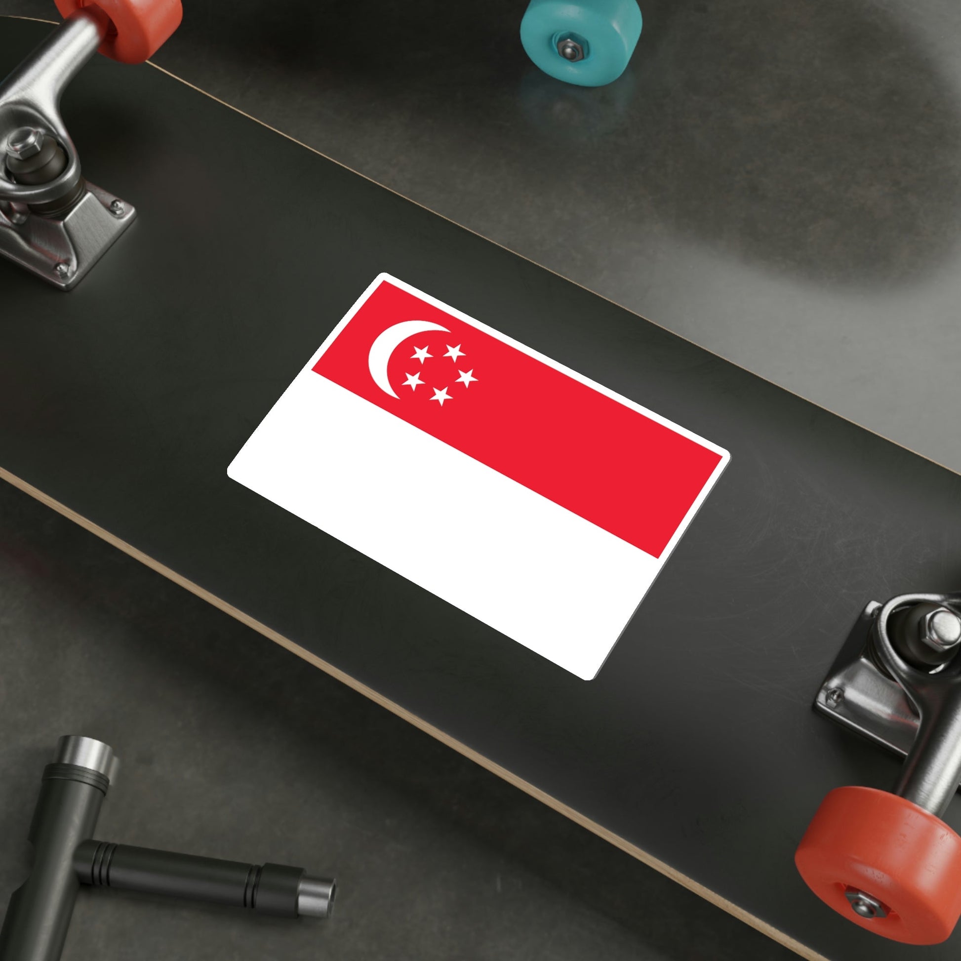 Flag of Singapore STICKER Vinyl Die-Cut Decal-The Sticker Space