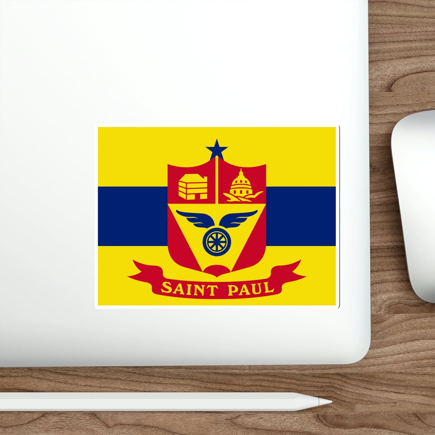 Flag of St. Paul Minnesota USA STICKER Vinyl Die-Cut Decal-The Sticker Space