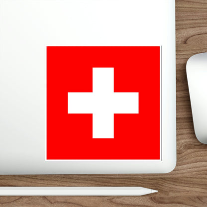 Flag of Switzerland STICKER Vinyl Die-Cut Decal-The Sticker Space