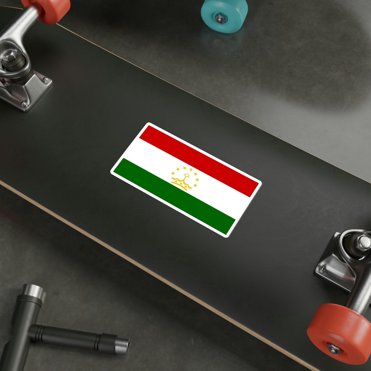 Flag of Tajikistan STICKER Vinyl Die-Cut Decal-The Sticker Space