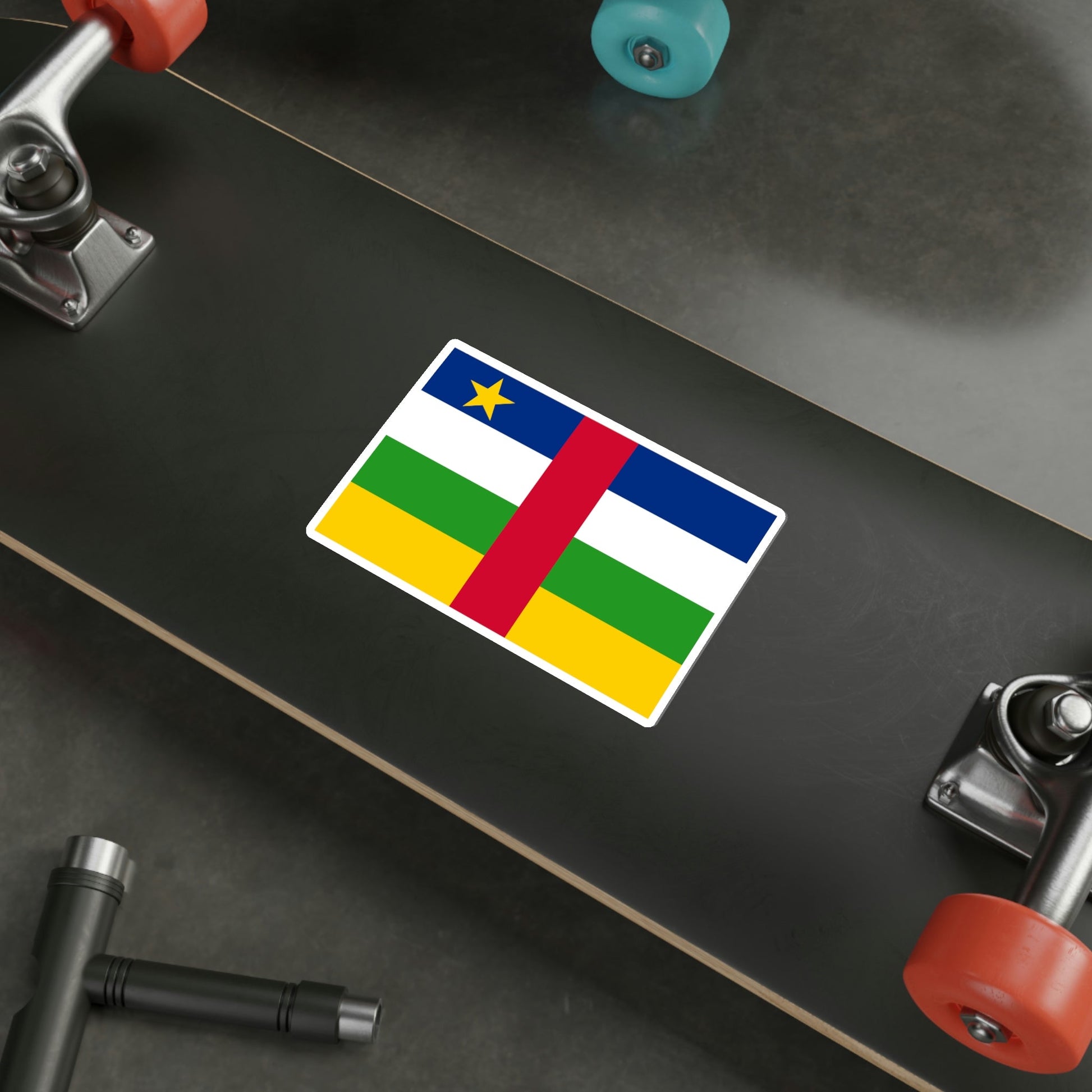 Flag of the Central African Republic STICKER Vinyl Die-Cut Decal-The Sticker Space