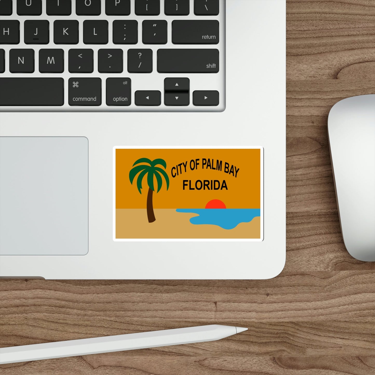 Flag of the City of Palm Bay Florida USA STICKER Vinyl Die-Cut Decal-The Sticker Space