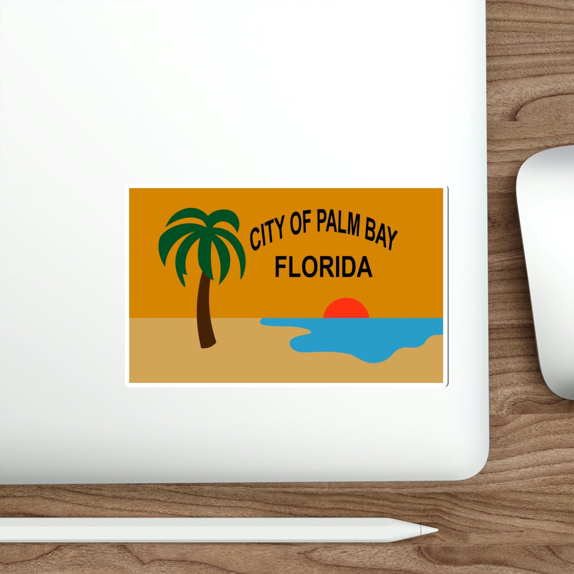 Flag of the City of Palm Bay Florida USA STICKER Vinyl Die-Cut Decal-The Sticker Space