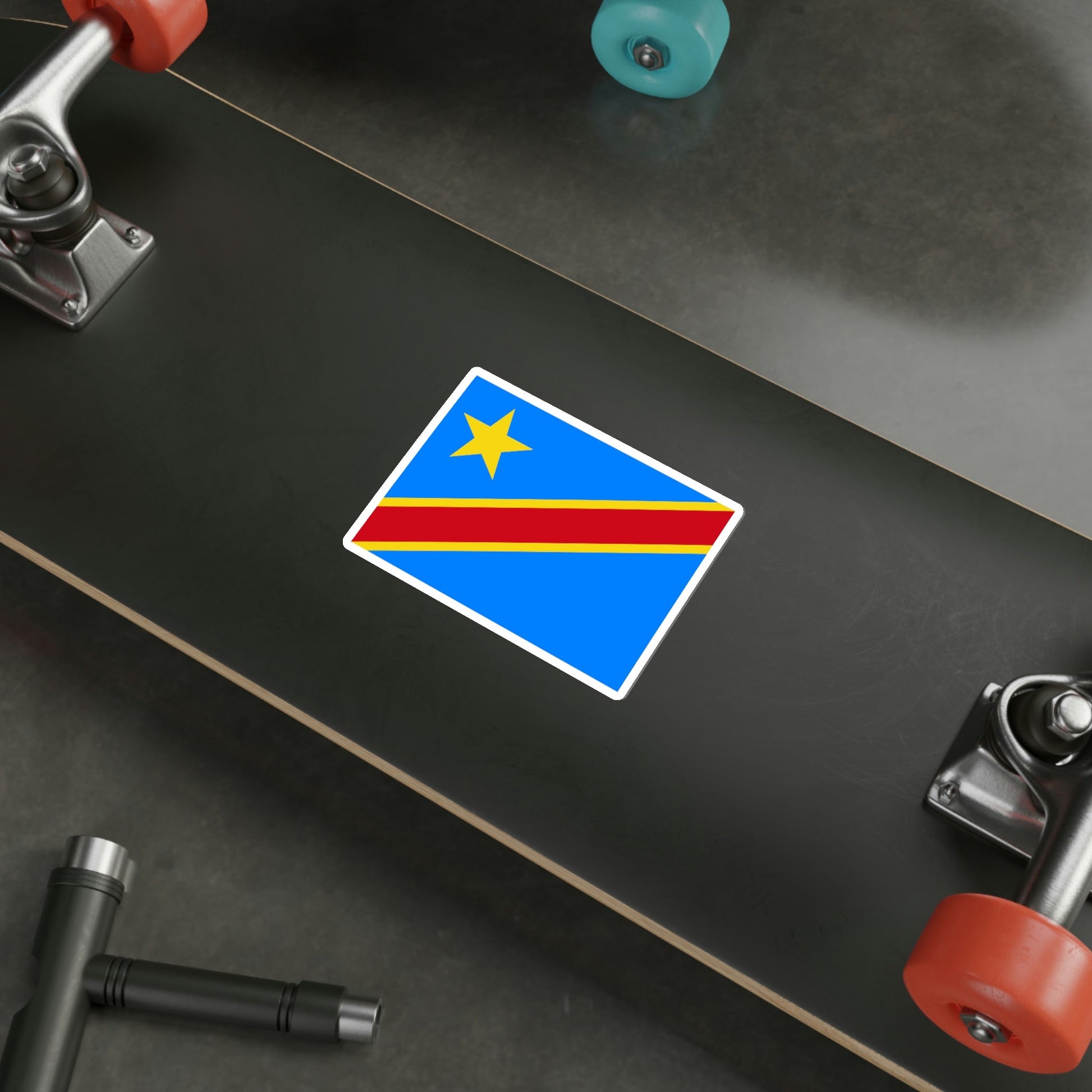 Flag of the Democratic Republic of the Congo STICKER Vinyl Die-Cut Decal-The Sticker Space