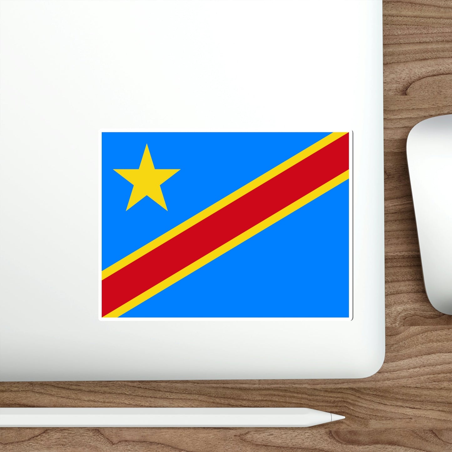 Flag of the Democratic Republic of the Congo STICKER Vinyl Die-Cut Decal-The Sticker Space