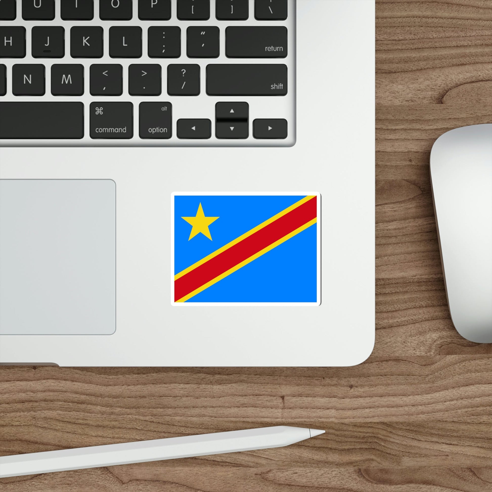 Flag of the Democratic Republic of the Congo STICKER Vinyl Die-Cut Decal-The Sticker Space