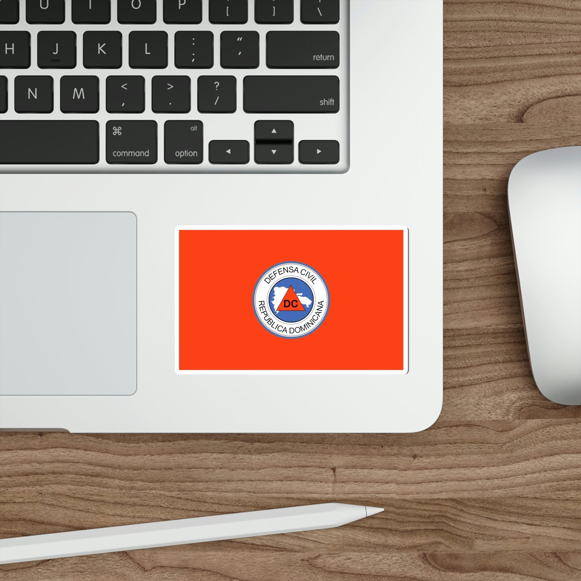 Flag of the Dominican Civil Defence STICKER Vinyl Die-Cut Decal-The Sticker Space