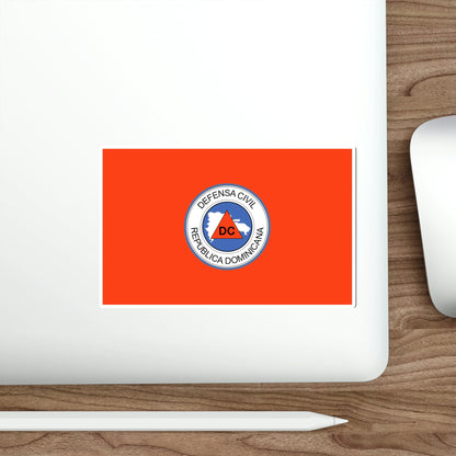 Flag of the Dominican Civil Defence STICKER Vinyl Die-Cut Decal-The Sticker Space