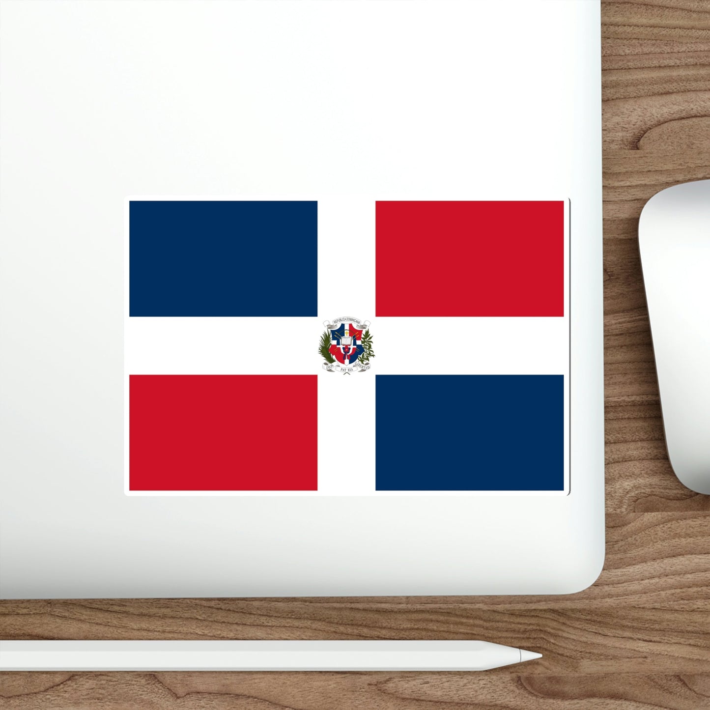 Flag of the Dominican First Republic STICKER Vinyl Die-Cut Decal-The Sticker Space