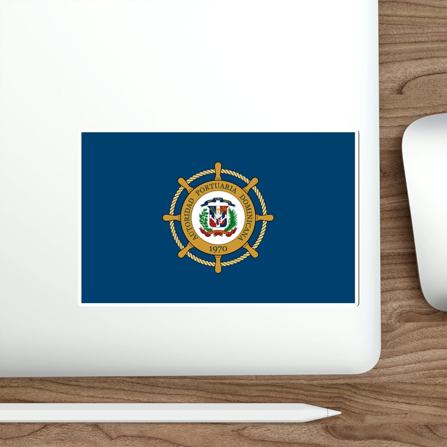 Flag of the Dominican Port Authority STICKER Vinyl Die-Cut Decal-The Sticker Space