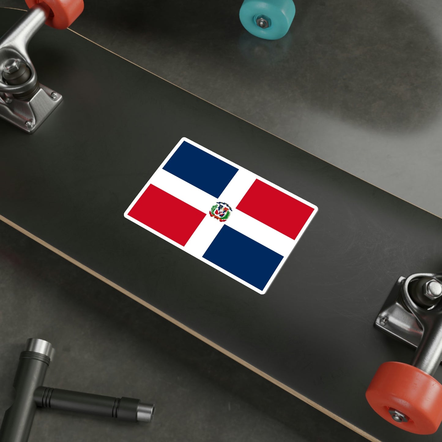 Flag of the Dominican Republic STICKER Vinyl Die-Cut Decal-The Sticker Space