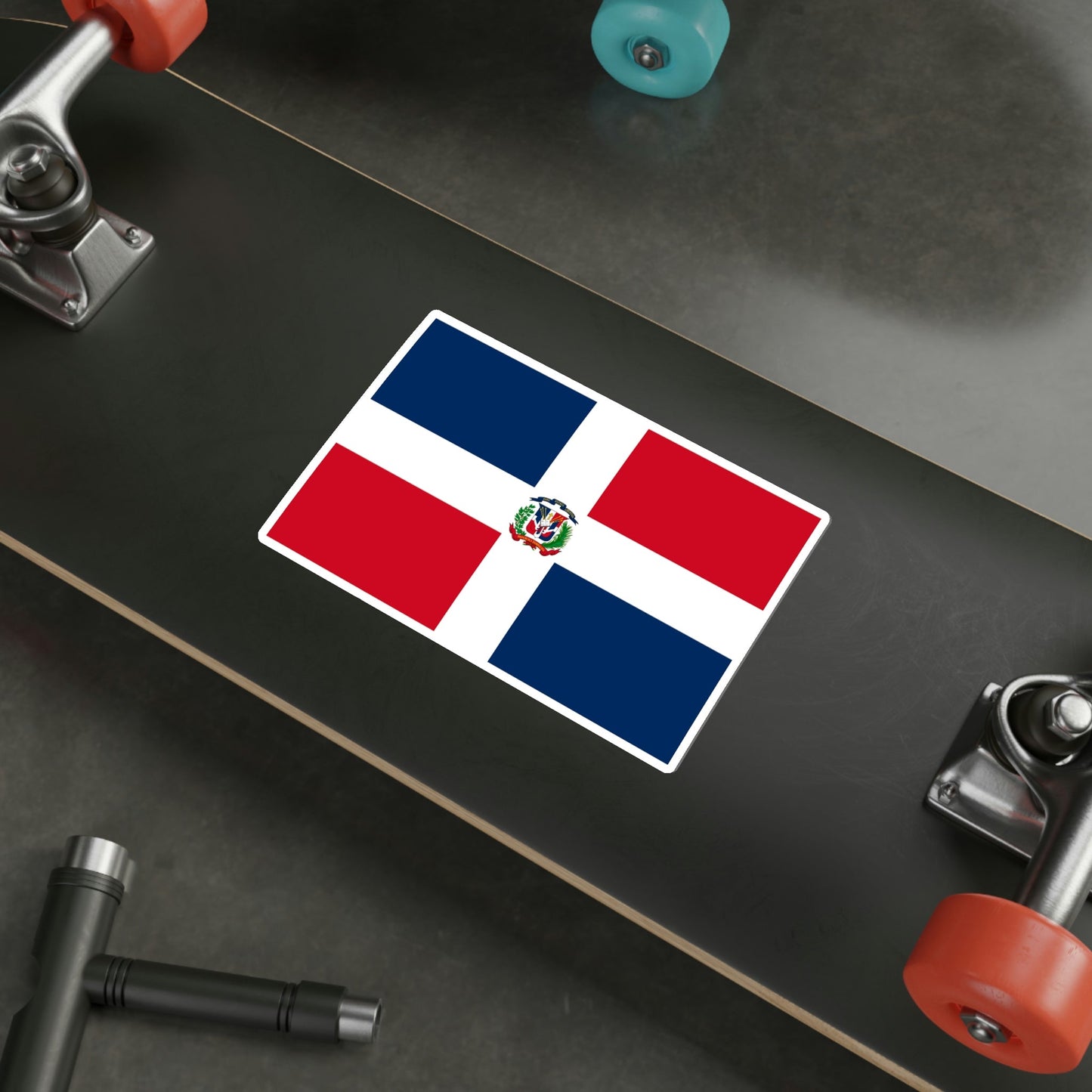 Flag of the Dominican Republic STICKER Vinyl Die-Cut Decal-The Sticker Space