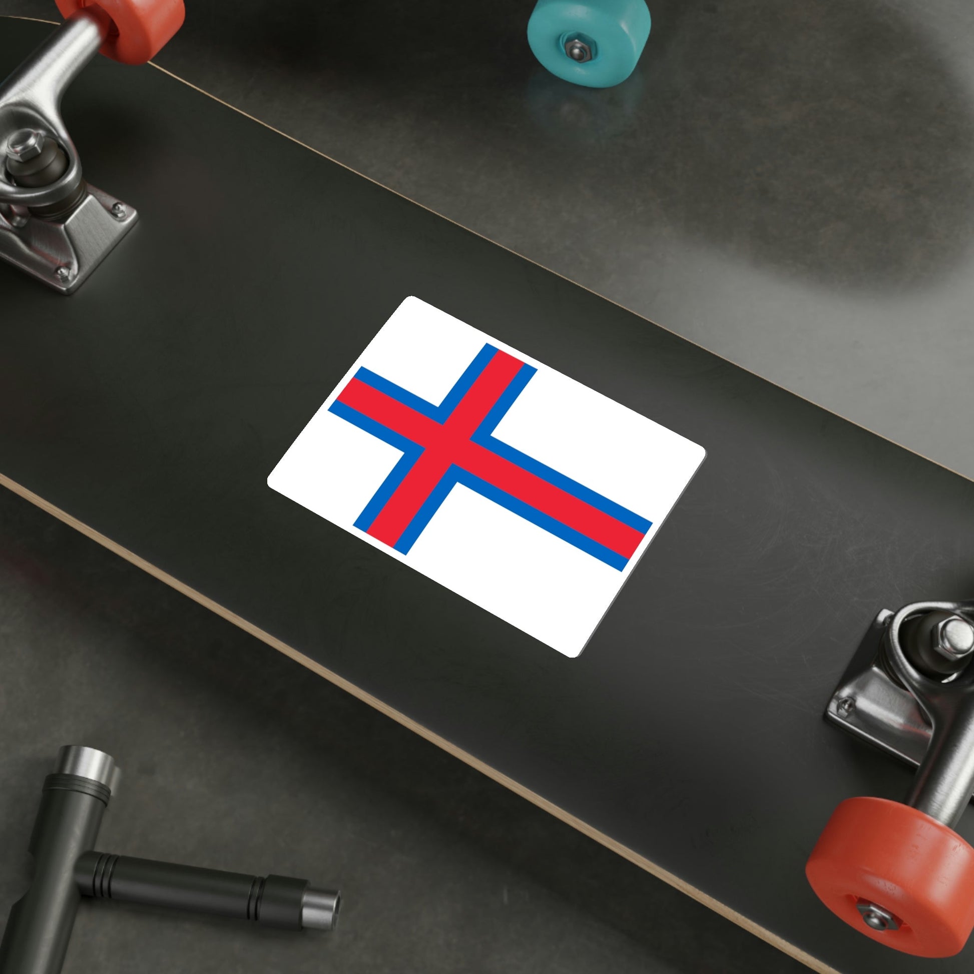 Flag of the Faroe Islands STICKER Vinyl Die-Cut Decal-The Sticker Space