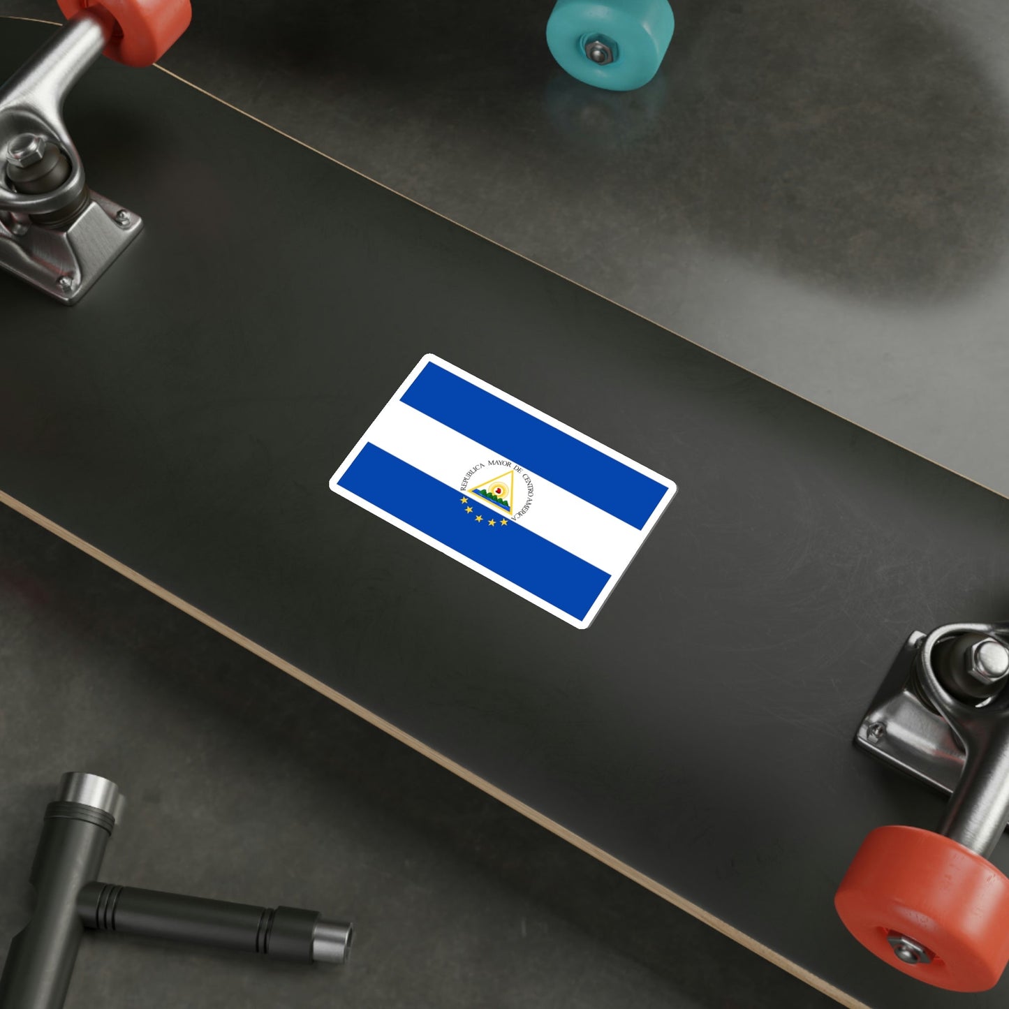 Flag of the Greater Republic of Central America (1898) STICKER Vinyl Die-Cut Decal-The Sticker Space