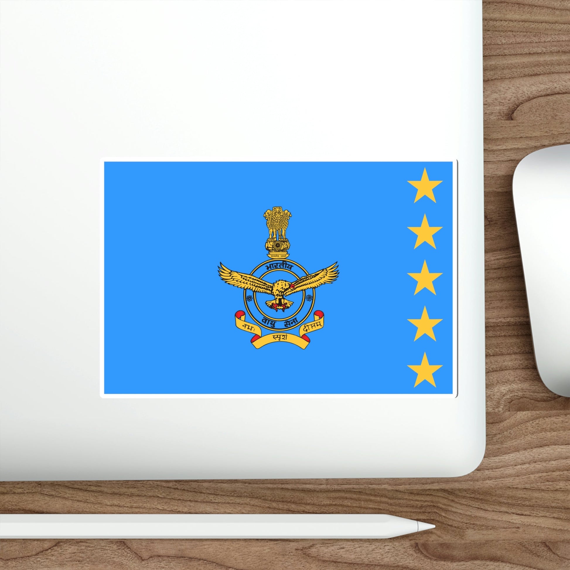 Flag of the Marshal of the Air Force (India) STICKER Vinyl Die-Cut Decal-The Sticker Space