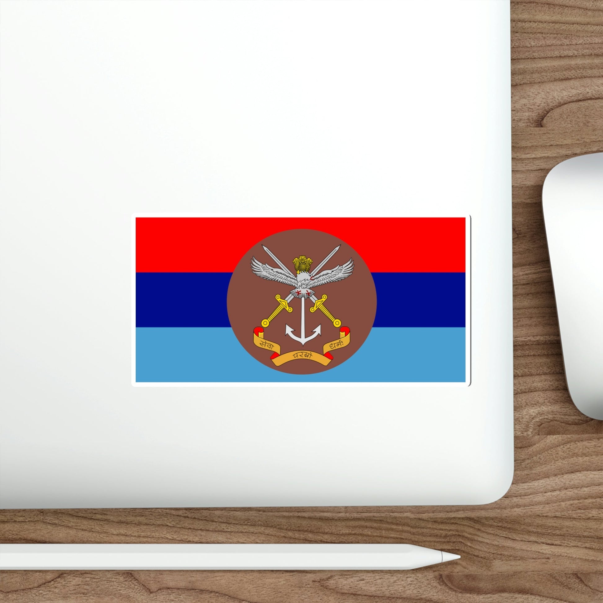 Flag of the Ministry of Defence of India (India) STICKER Vinyl Die-Cut Decal-The Sticker Space