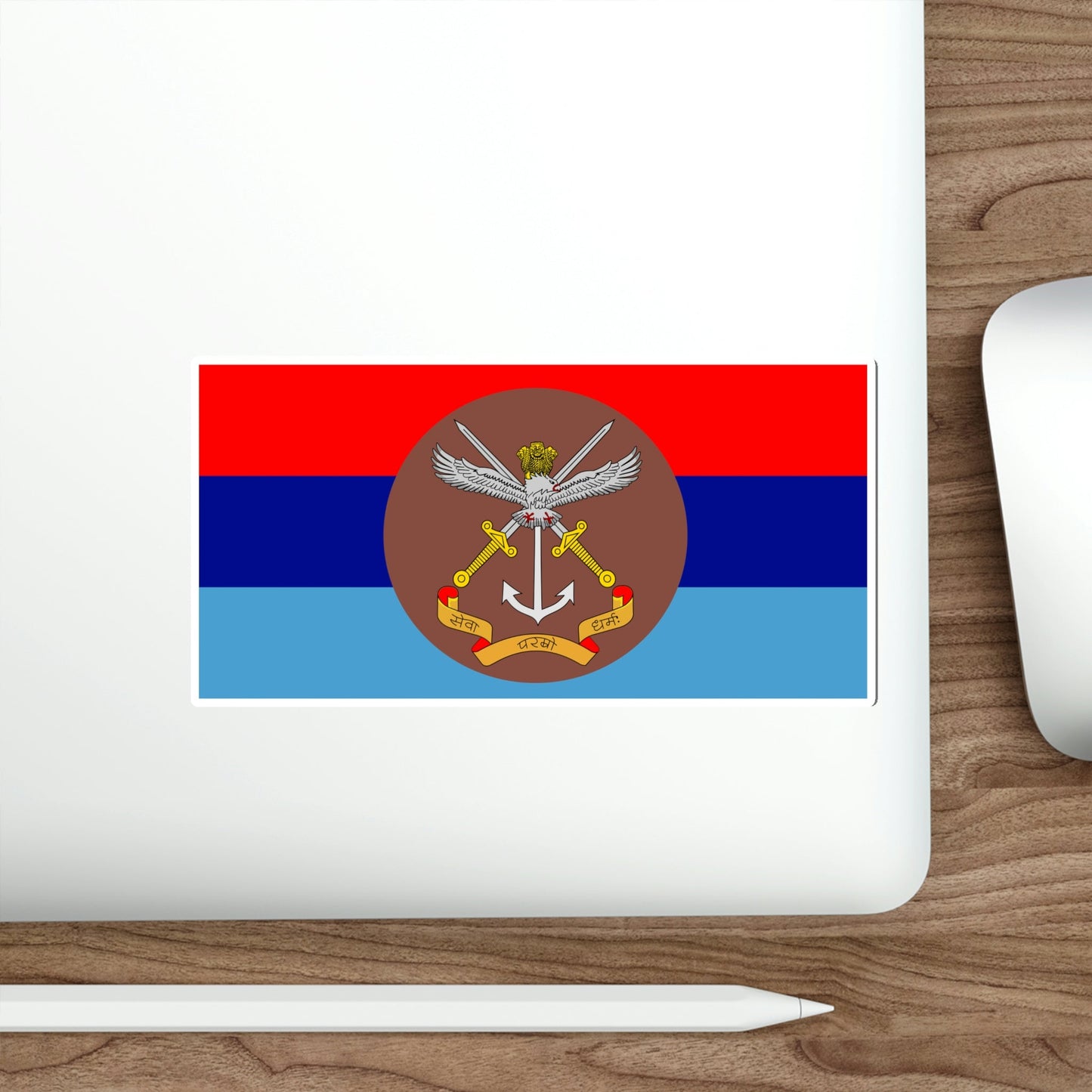 Flag of the Ministry of Defence of India (India) STICKER Vinyl Die-Cut Decal-The Sticker Space