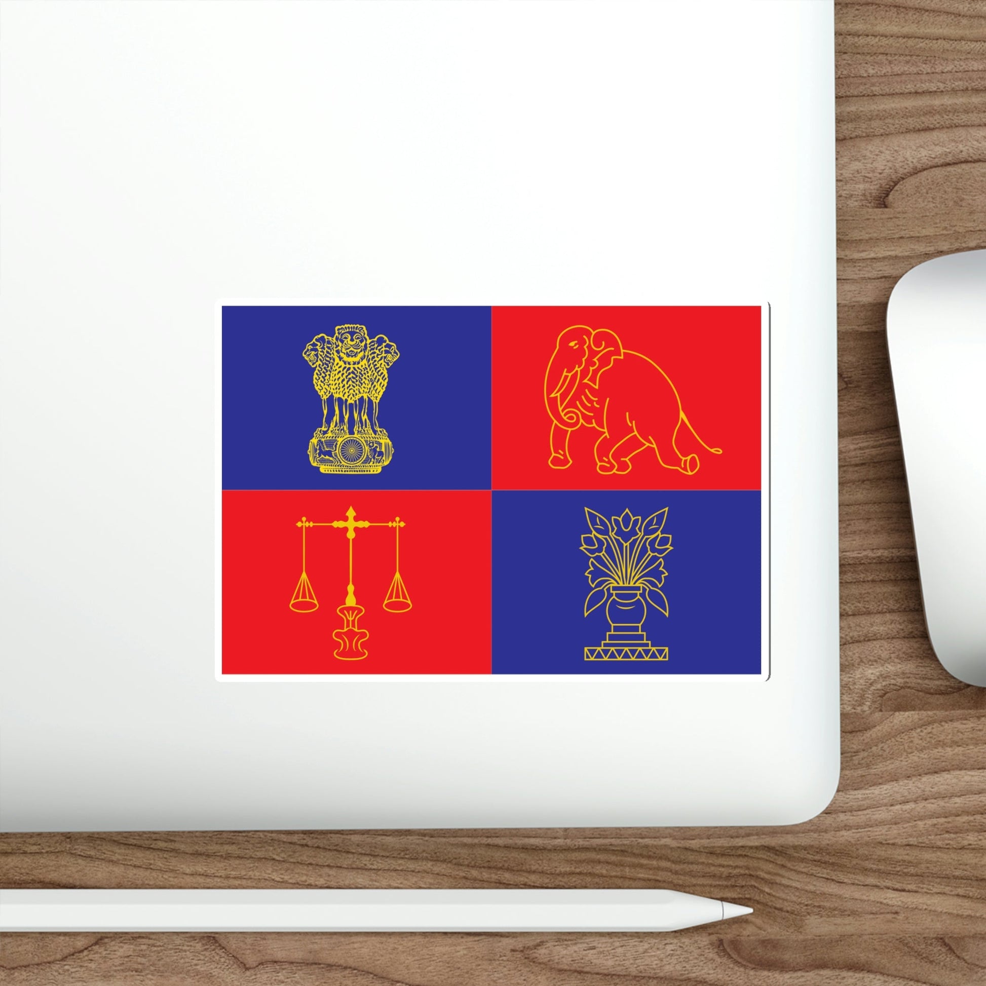 Flag of the President of India (1950–1971) (India) STICKER Vinyl Die-Cut Decal-The Sticker Space