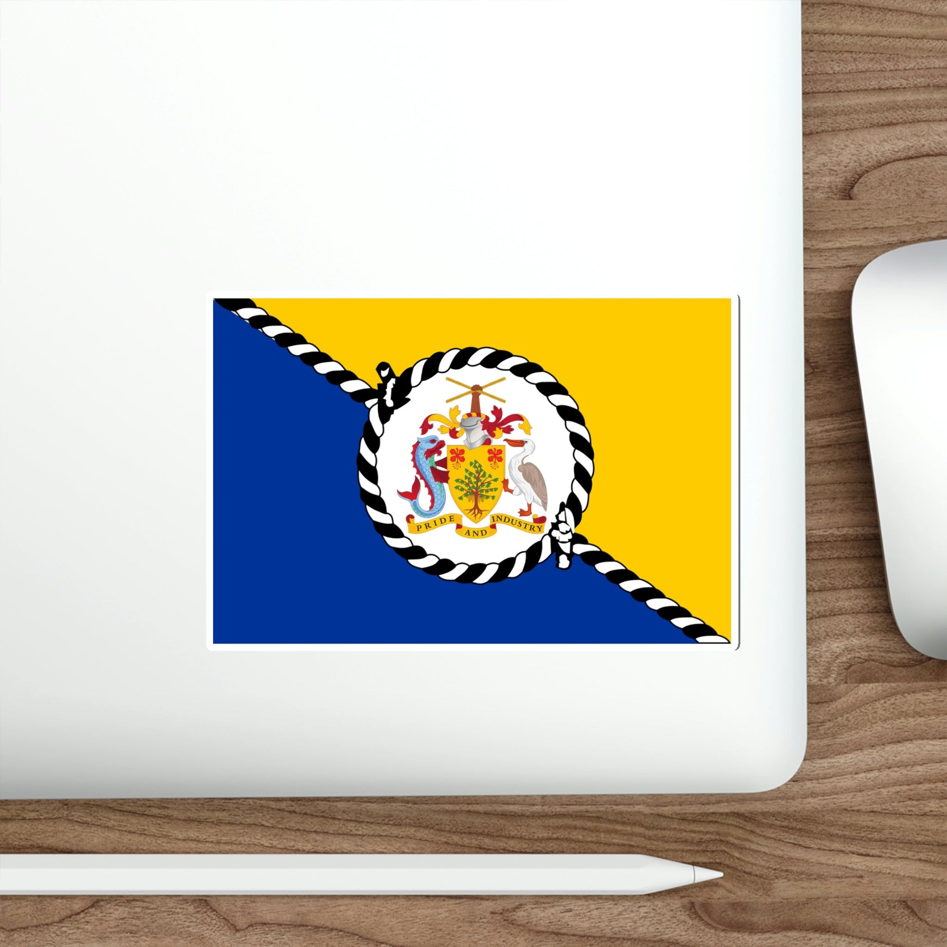 Flag of the Prime Minister of Barbados STICKER Vinyl Die-Cut Decal-The Sticker Space