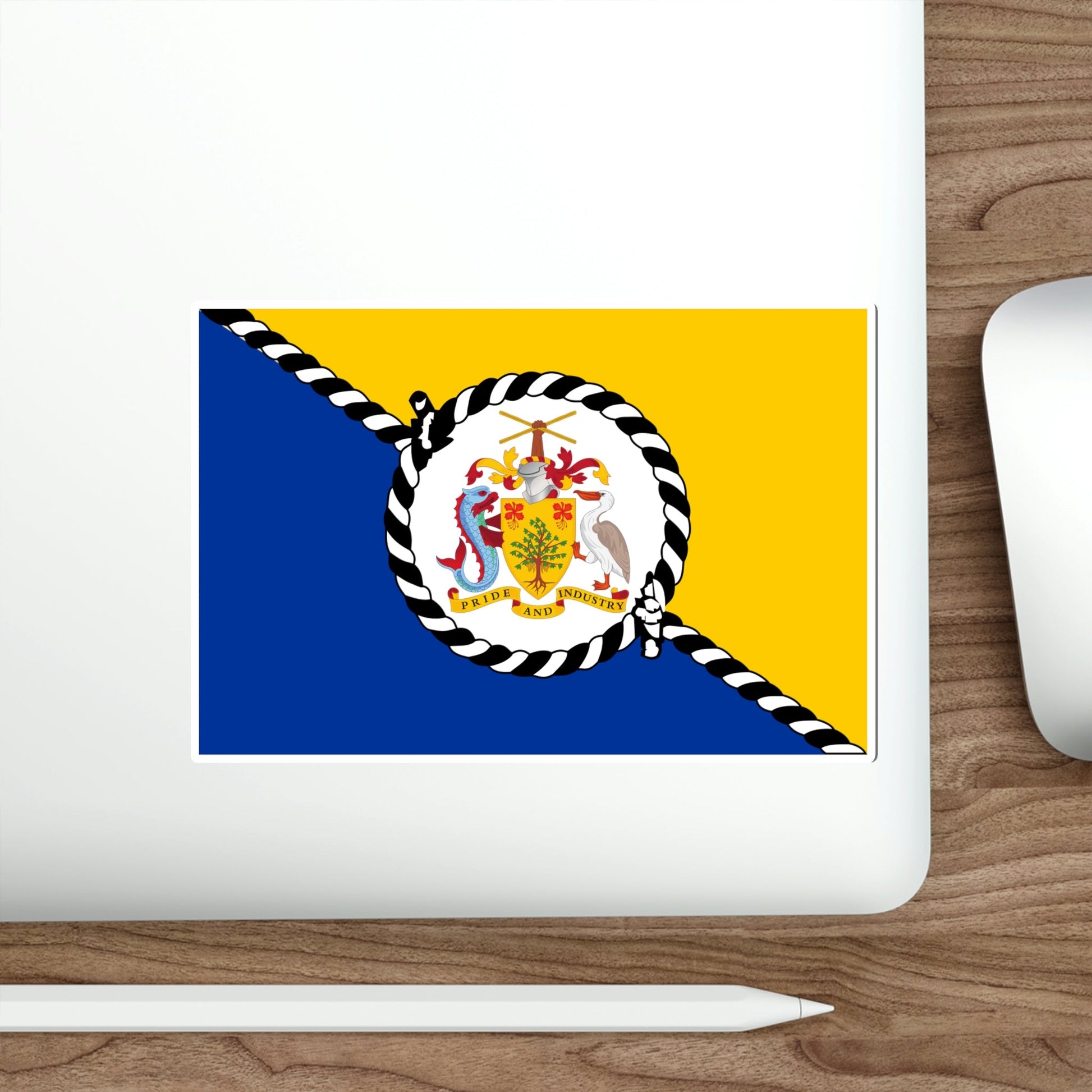 Flag of the Prime Minister of Barbados STICKER Vinyl Die-Cut Decal-The Sticker Space