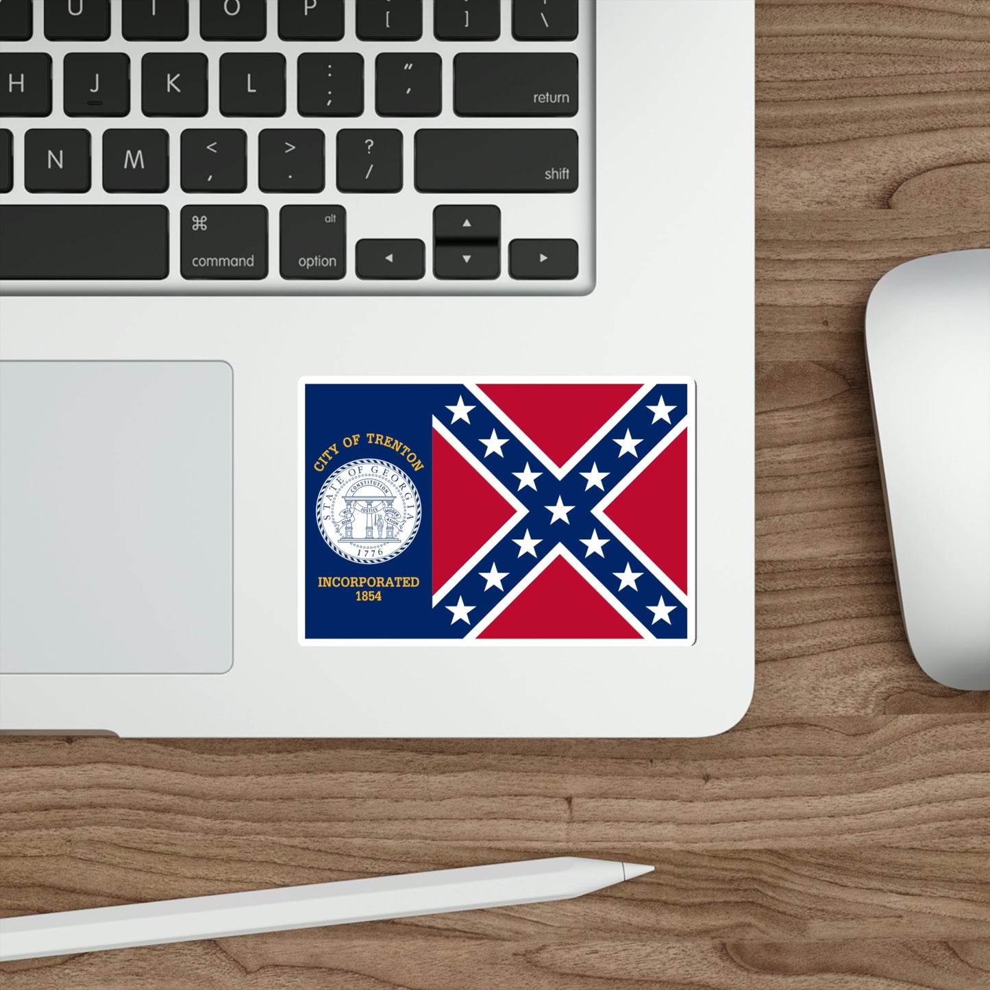 Flag of Trenton Georgia USA STICKER Vinyl Die-Cut Decal-The Sticker Space