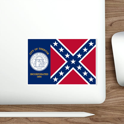 Flag of Trenton Georgia USA STICKER Vinyl Die-Cut Decal-The Sticker Space