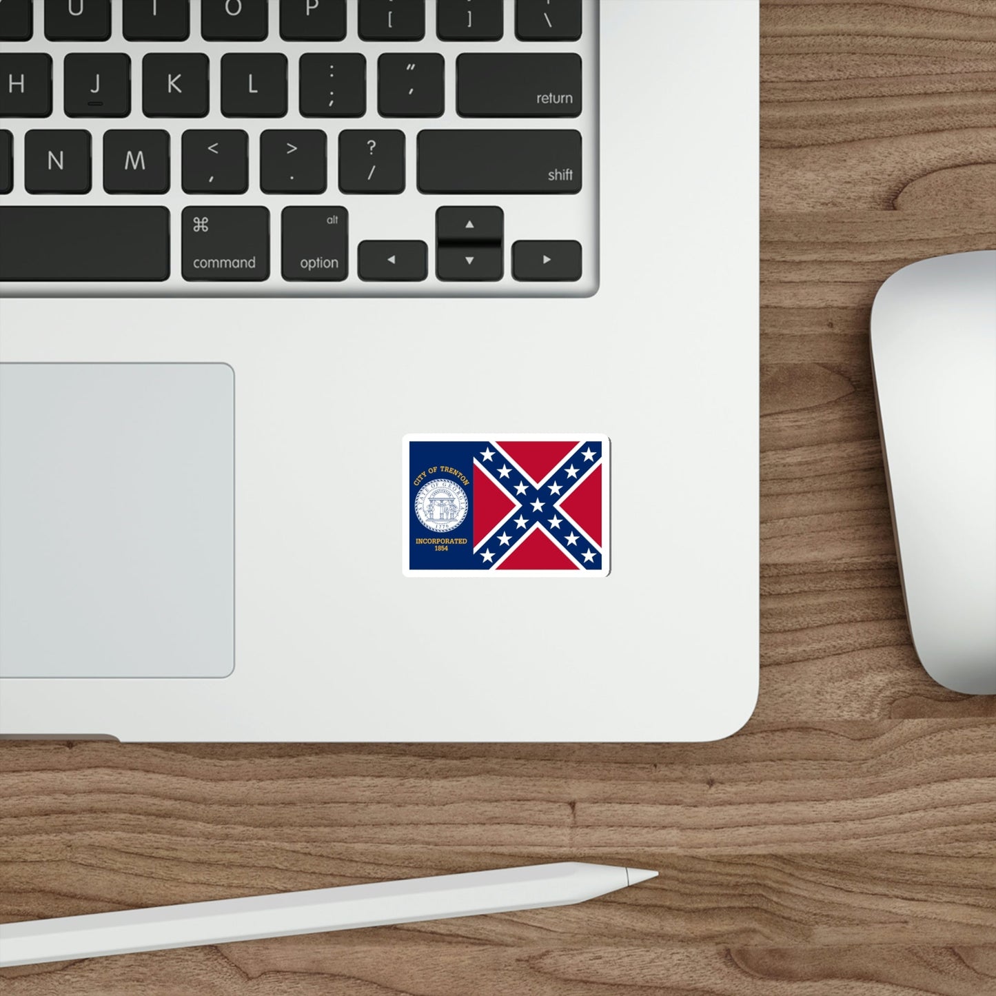 Flag of Trenton Georgia USA STICKER Vinyl Die-Cut Decal-The Sticker Space