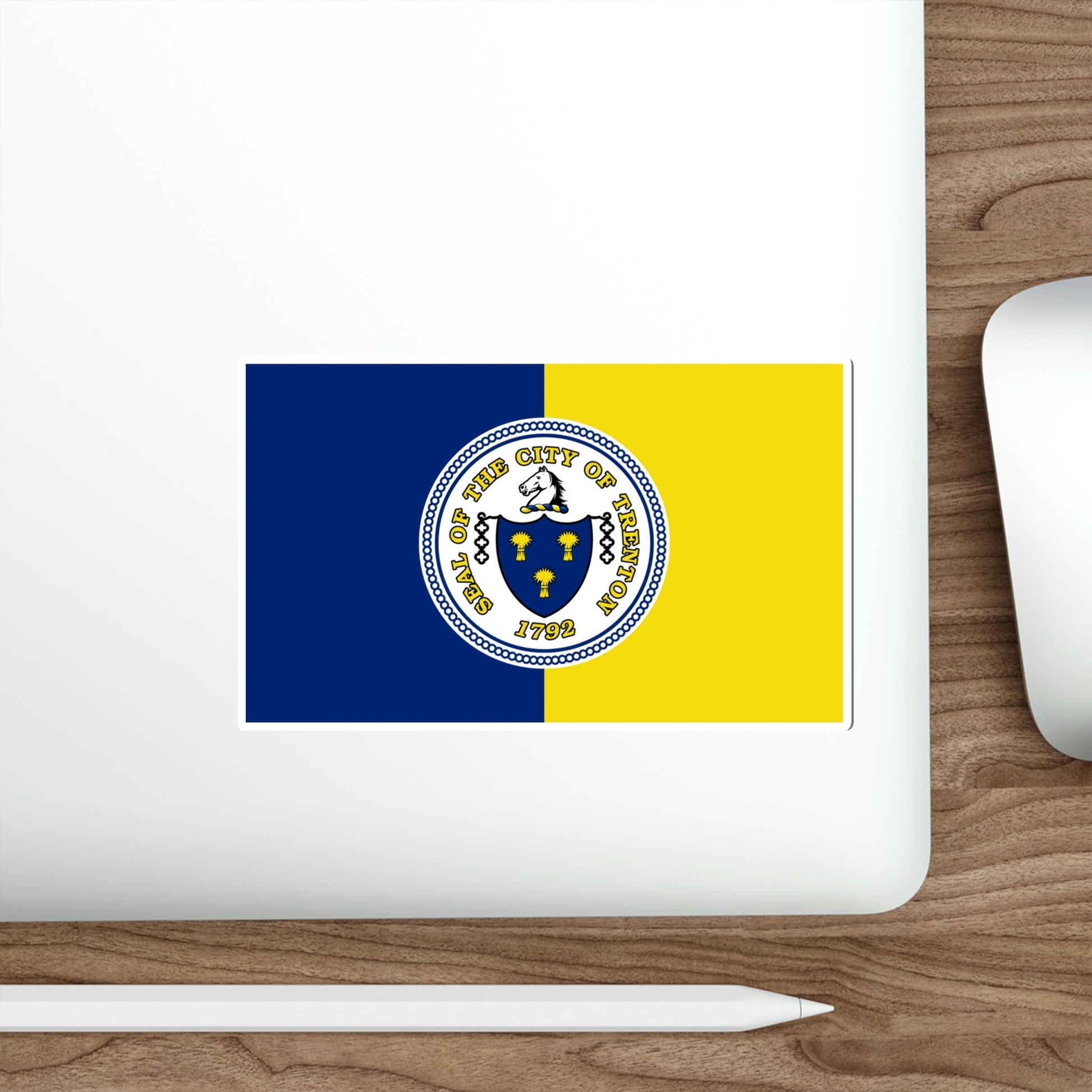 Flag of Trenton New Jersey USA STICKER Vinyl Die-Cut Decal-The Sticker Space