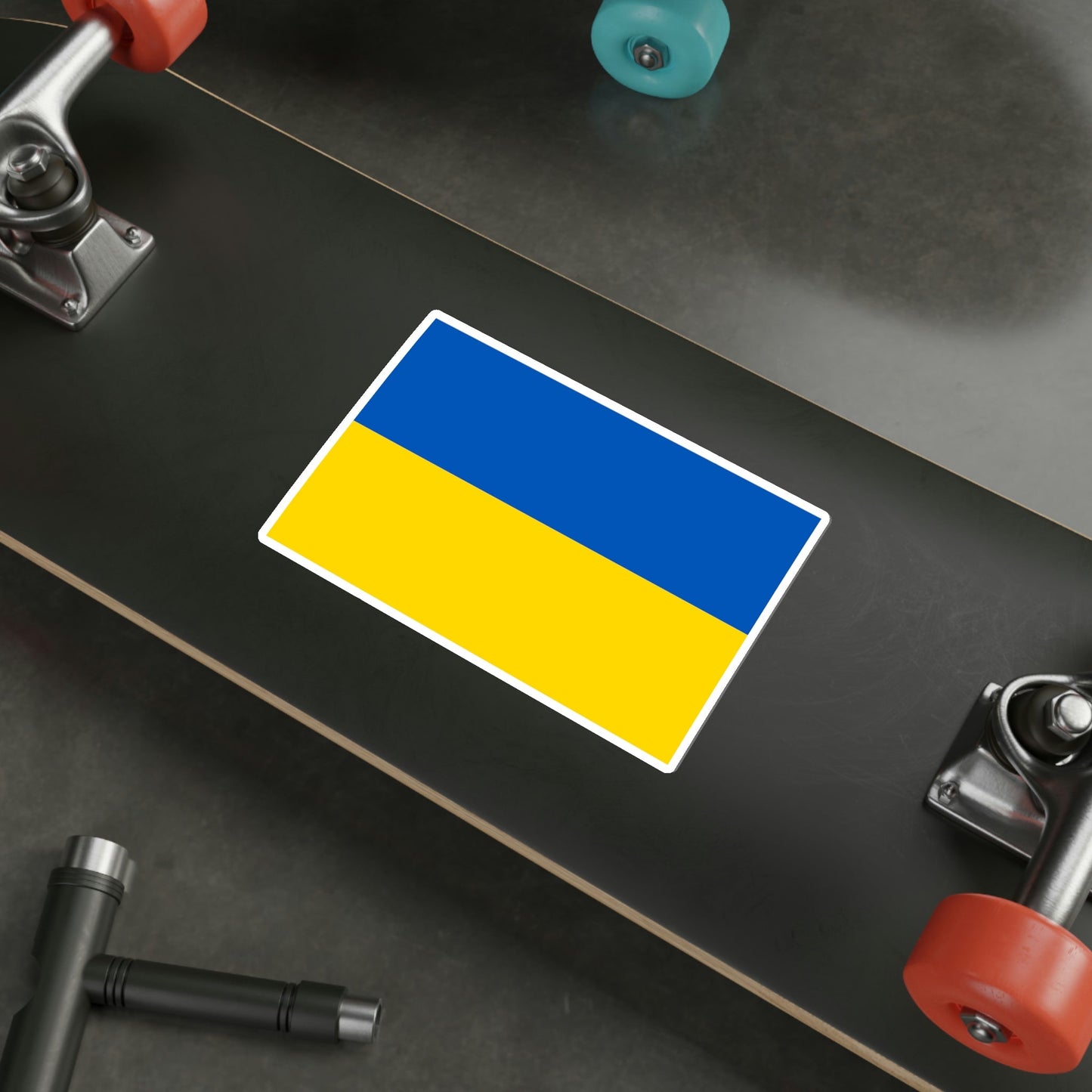 Flag of Ukraine STICKER Vinyl Die-Cut Decal-The Sticker Space