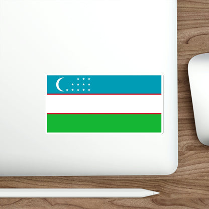 Flag of Uzbekistan STICKER Vinyl Die-Cut Decal-The Sticker Space