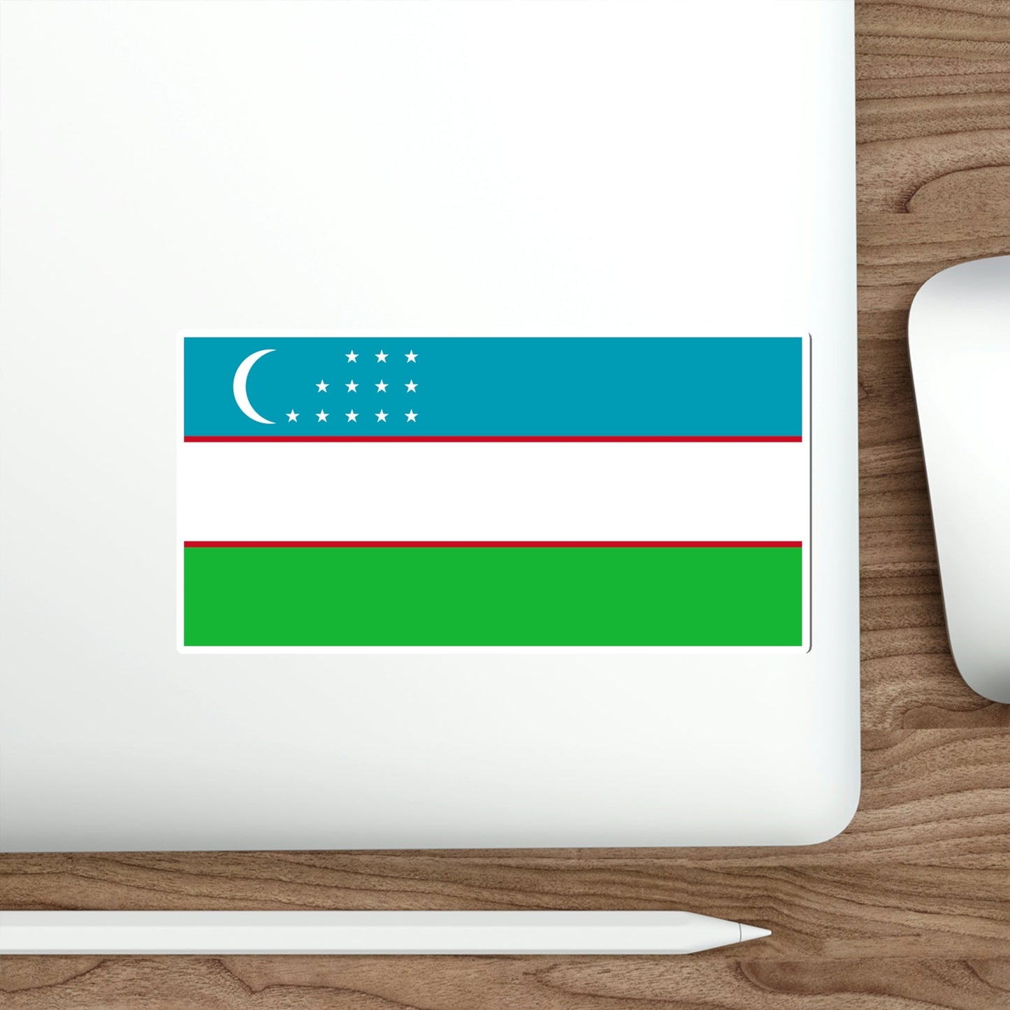 Flag of Uzbekistan STICKER Vinyl Die-Cut Decal-The Sticker Space