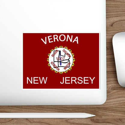 Flag of Verona New Jersey USA STICKER Vinyl Die-Cut Decal-The Sticker Space