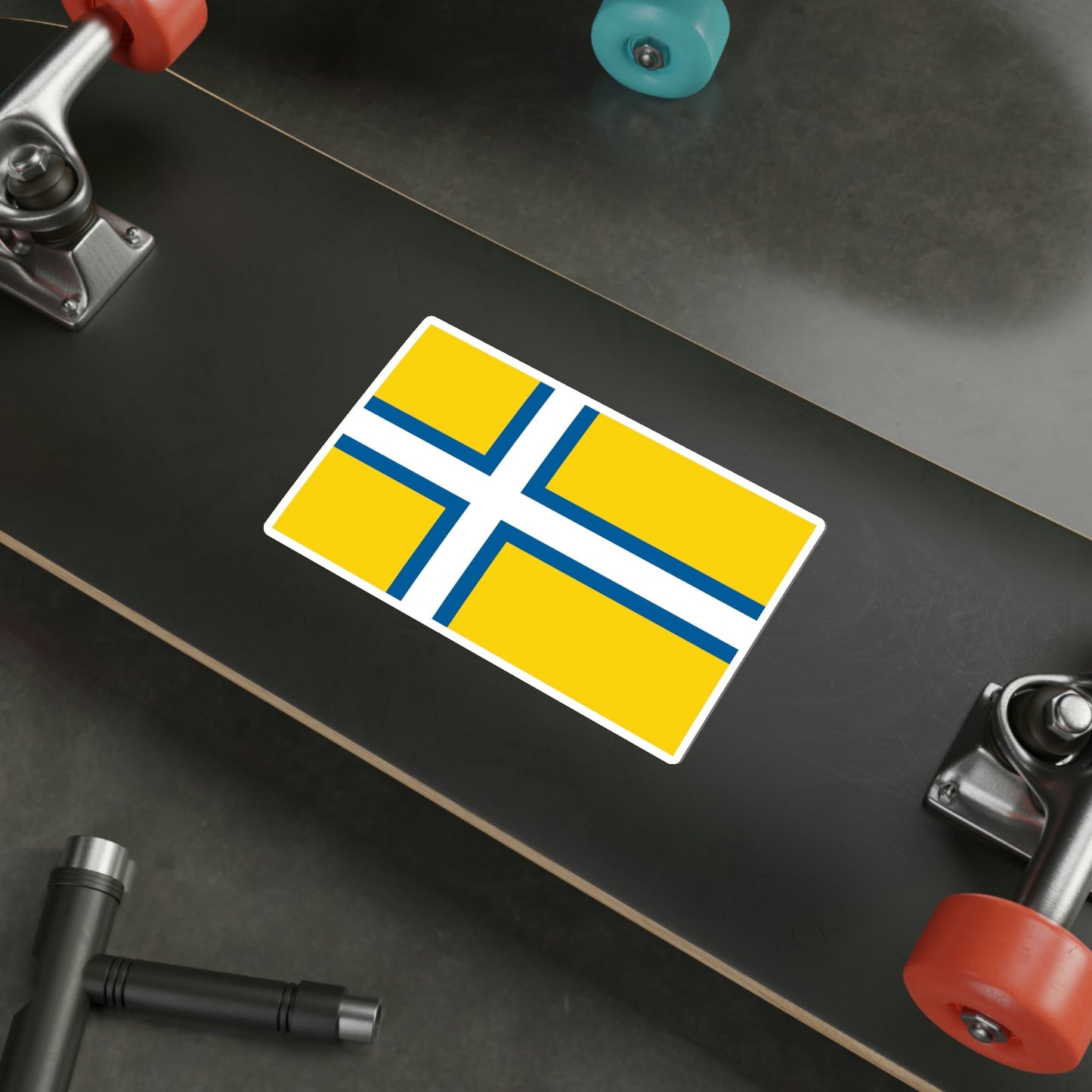 Flag of West Sweden STICKER Vinyl Die-Cut Decal-The Sticker Space