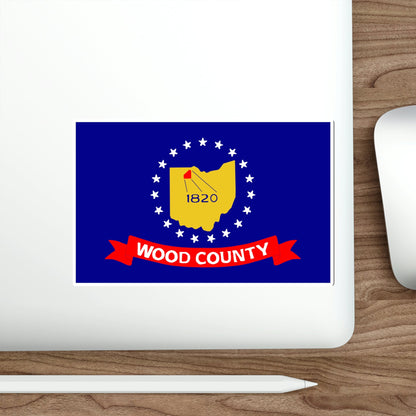 Flag of Wood County Ohio STICKER Vinyl Die-Cut Decal-The Sticker Space