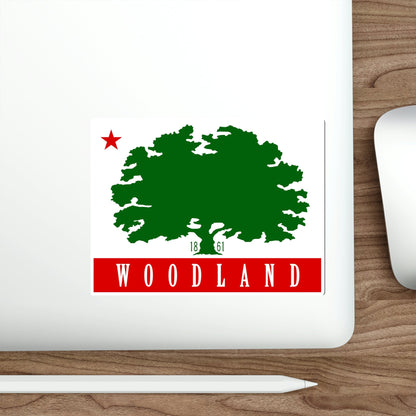 Flag of Woodland California USA STICKER Vinyl Die-Cut Decal-The Sticker Space