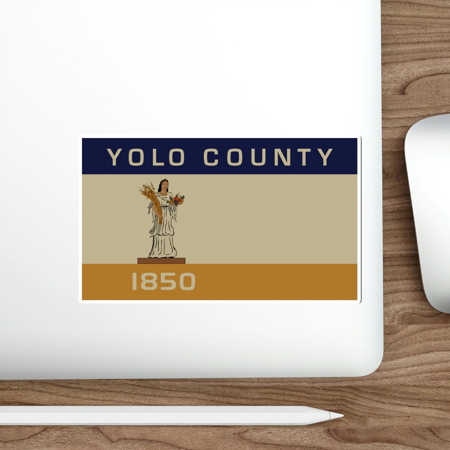 Flag of Yolo County California STICKER Vinyl Die-Cut Decal-The Sticker Space